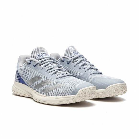 adidas Shoes - Adidas Pickleball Shoes Womens Grey Blue Silver Court Sneaker Gamecourt 2 JQ3248